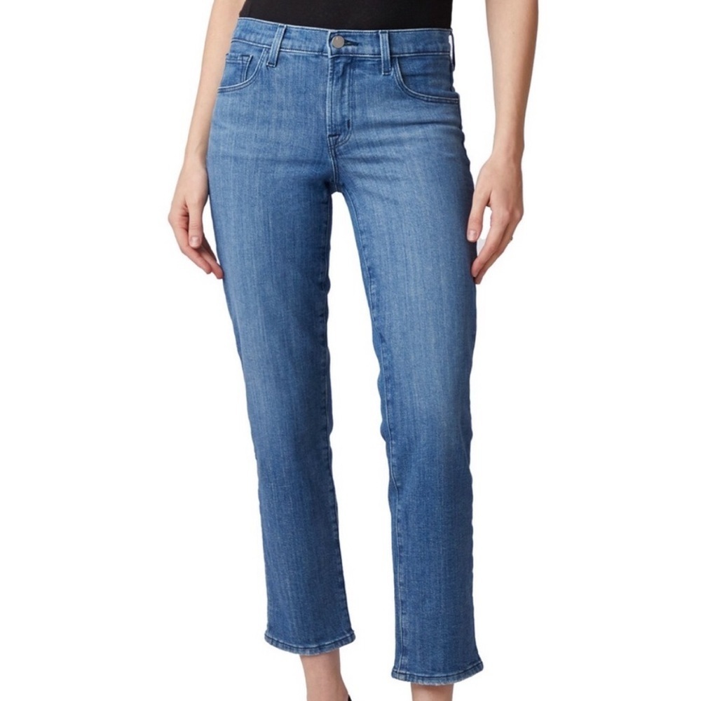 J Brand•Adele NWT Mid-rise Straight Leg Jeans Synchronized Raze Women’s Size 29